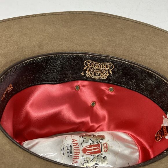 Akubra Coober Pedy Felt Hat Men's Size 55 Brown Cowboy Outback Style - Picture 13 of 14